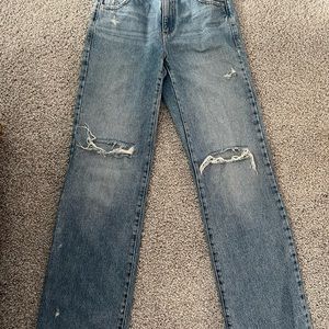 Women’s garage mid rise straight leg jeans